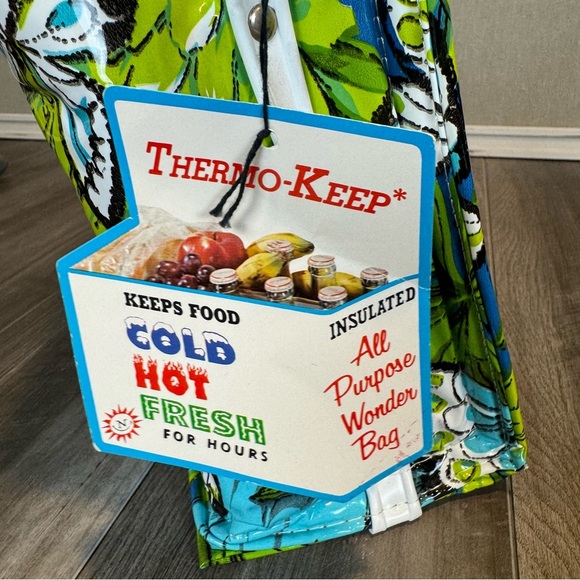Vintage Cooler Thermo-Keep by Nappy Vinyl Washable Fabric Insulated • NWT - Picture 3 of 8
